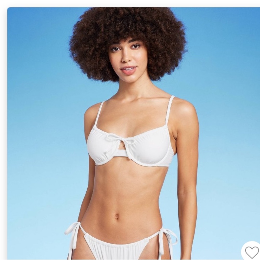 Target white bikini top